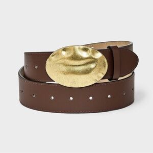 Brown Belt with Gold Buckle